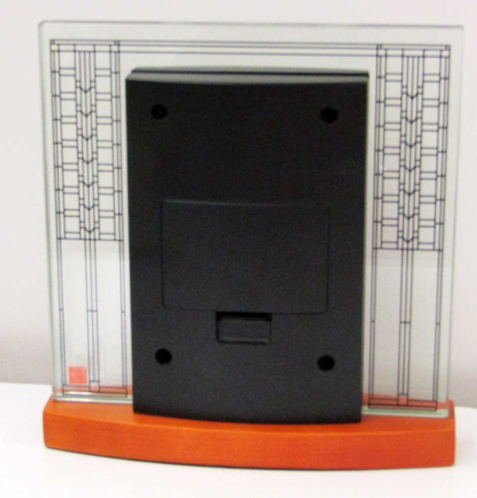 BULOVA MANTEL TABLE CLOCK -FRANK LLOYD WRIGHT "GLASNER HOUSE CLOCK" B7750