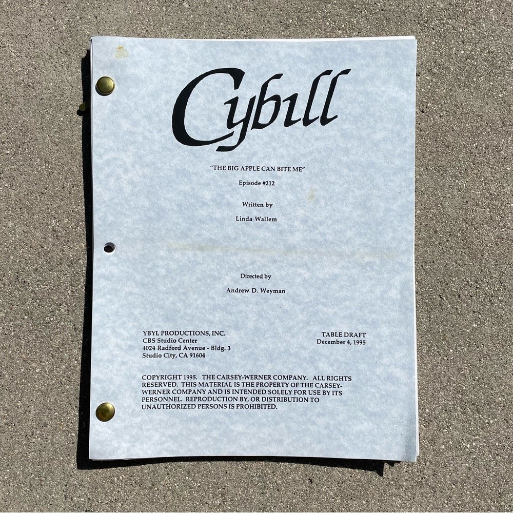 CYBILL 1995 TV Series SET Production Used Scripts Table Final Revised Drafts