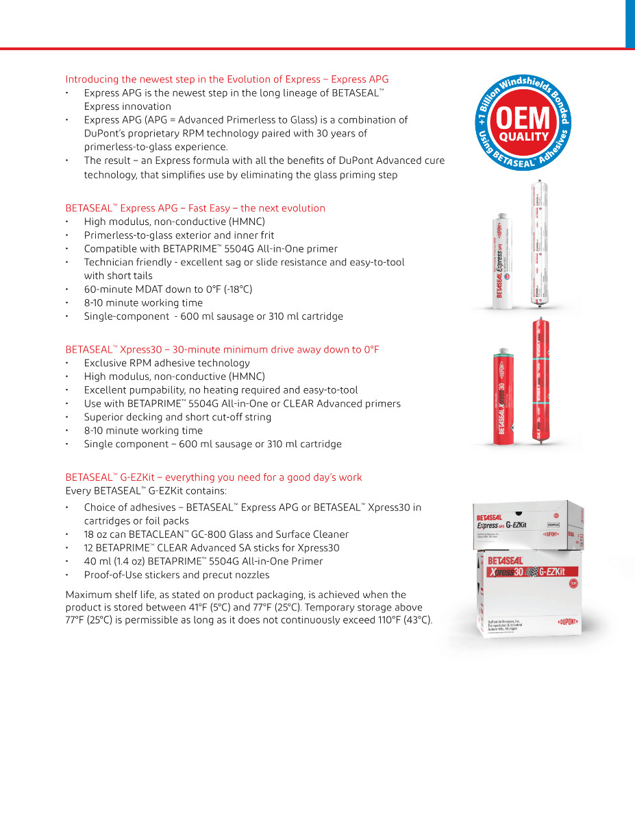 Betaseal Express APG Primerless Auto Glass Urethane Adhesive 2 Tubes BB 12-1-25