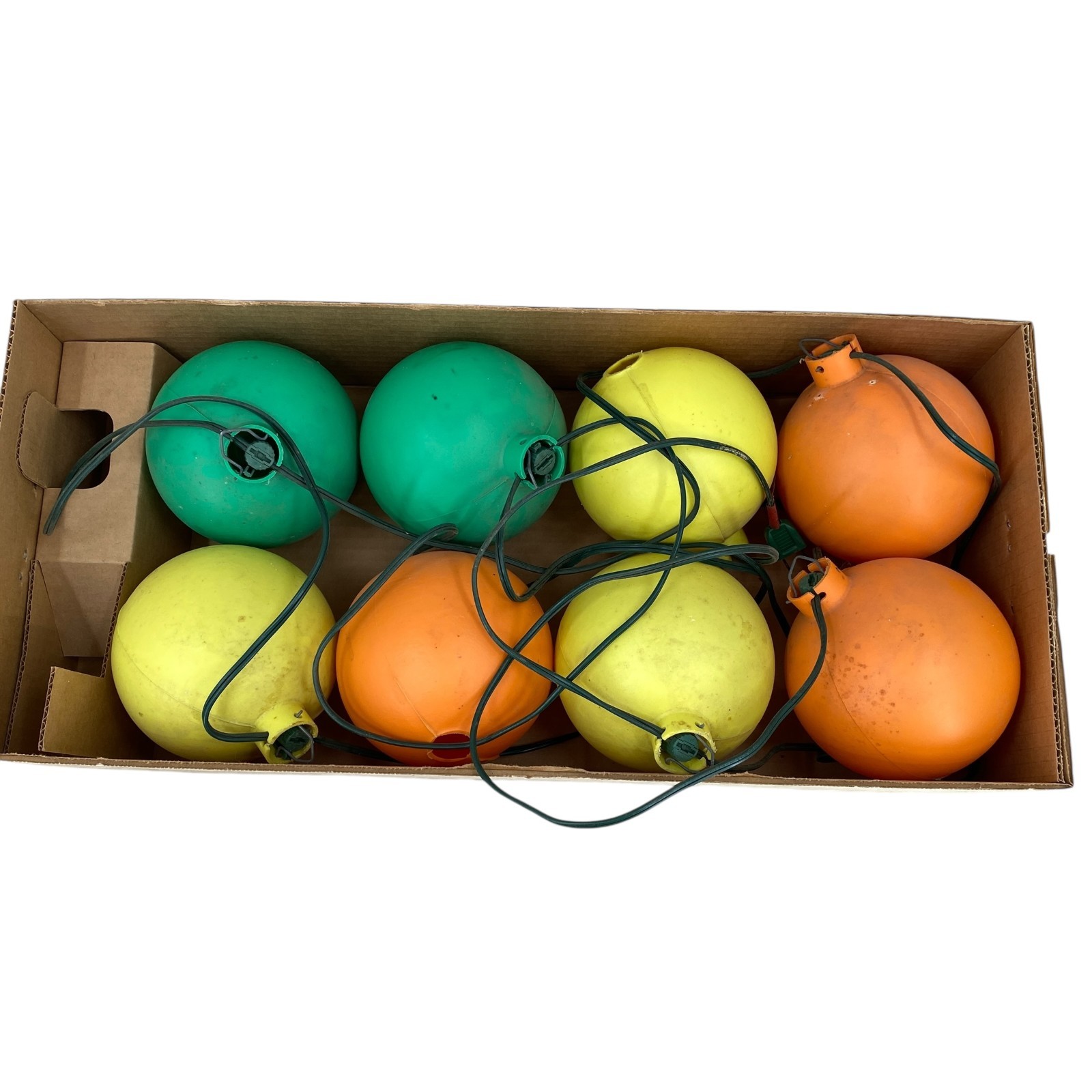 Vintage GE Party Globes 8 Light Set Indoor/Outdoor with Original Box Tested