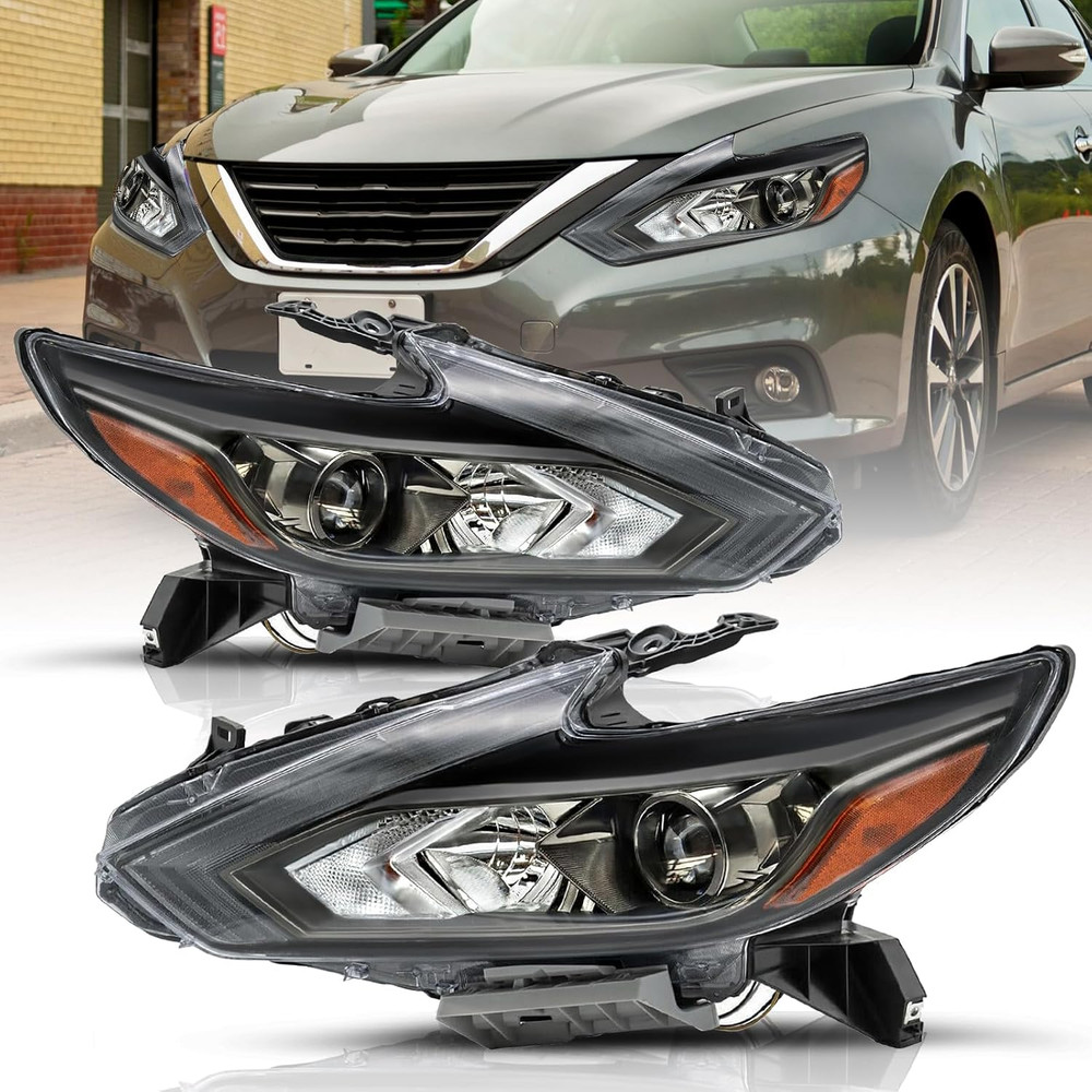[Halogen Model W/O LED DRL Headlight Assembly Replacement for 2016 2017 2018 Nis