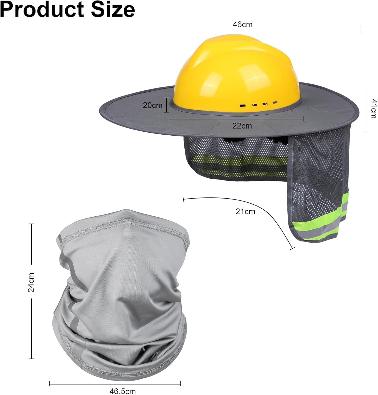 Parasol para casco con visera completa, protege tu cuello del sol, accesorios de