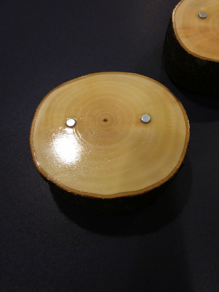 2-- KNIFE DISPLAY STANDS, SOLID PEAR WOOD