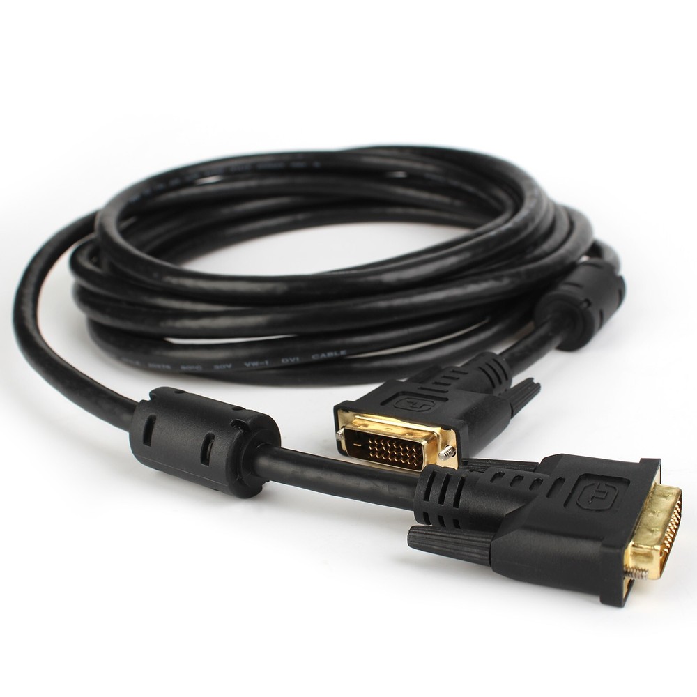 DVI Cable with Ferrites -25ft, DVI Dual Link Cable