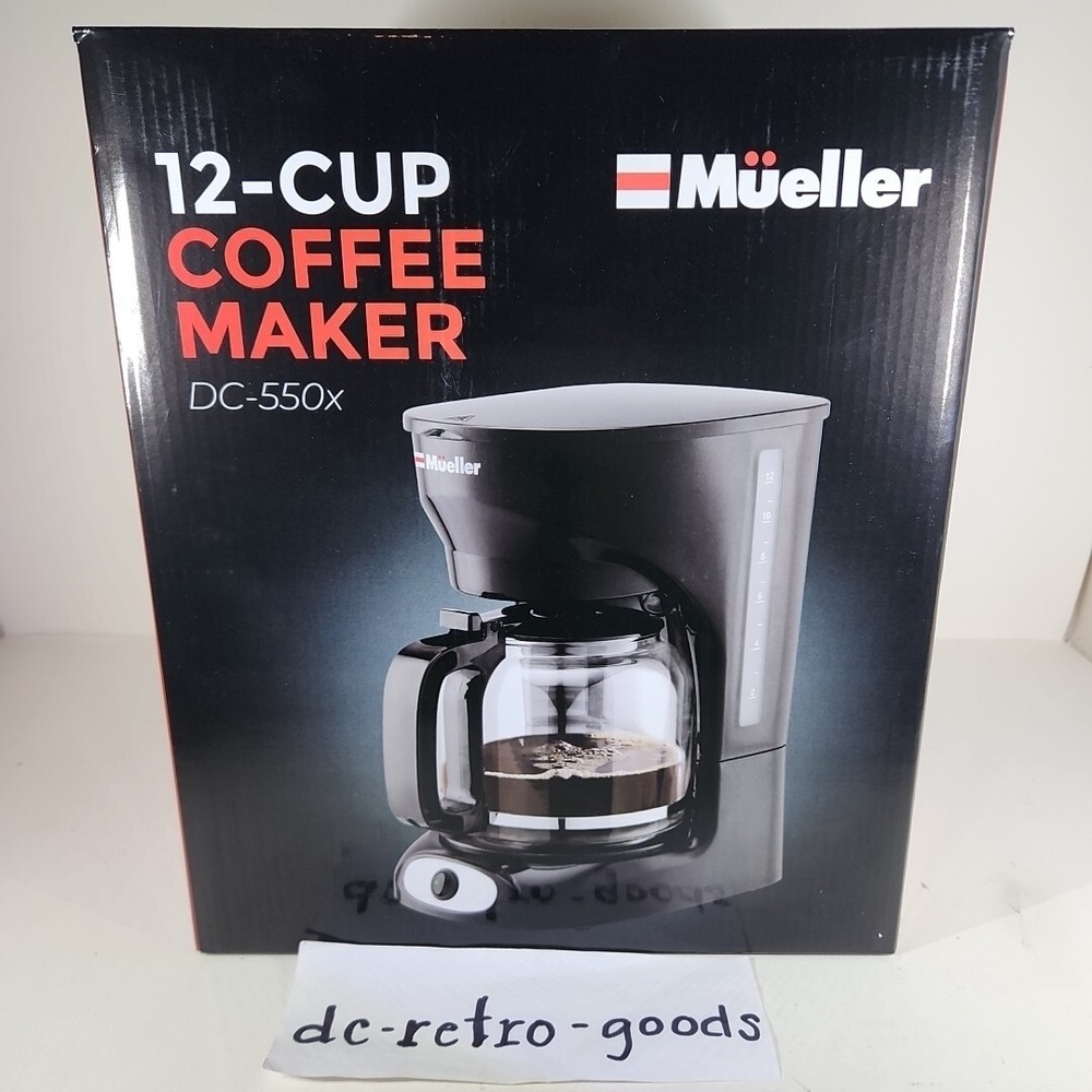 12-Cup Drip Coffee Maker Auto Keep Warm Function Smart Anti-Drip Brand New