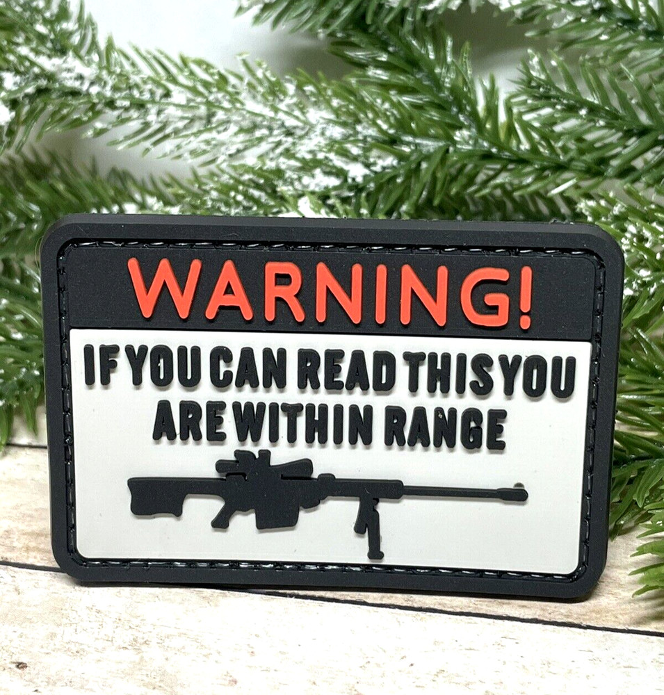 Sniper Rifle Within Range Warning Patch - Morale Tactical PVC Gun Patch