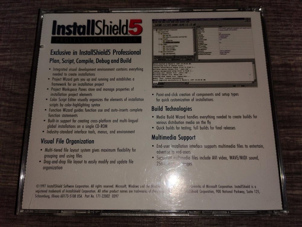 InstallShield 5 Professional Edition PC CD-ROM 2-disc Set 1997 for Windows 95/NT