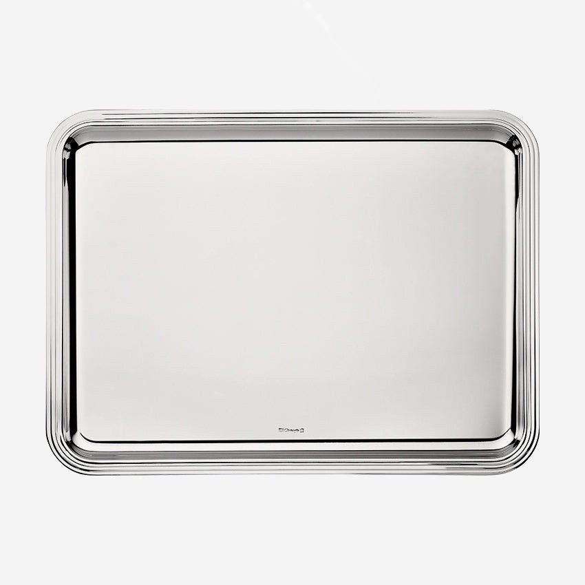 CHRISTOFLE B04200130 ALBI SILVER PLATED RECTANGULAR LARGE 36X28in