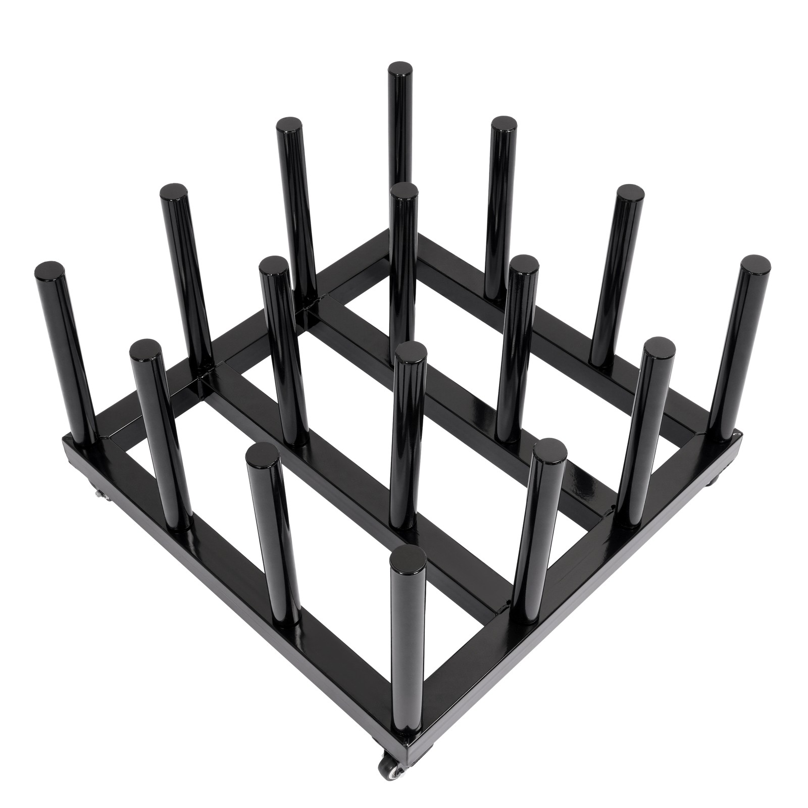 1200LBS Vinyl Cart Mobile Media Rack w/ Casters 16 Rolls Digital Media Storage