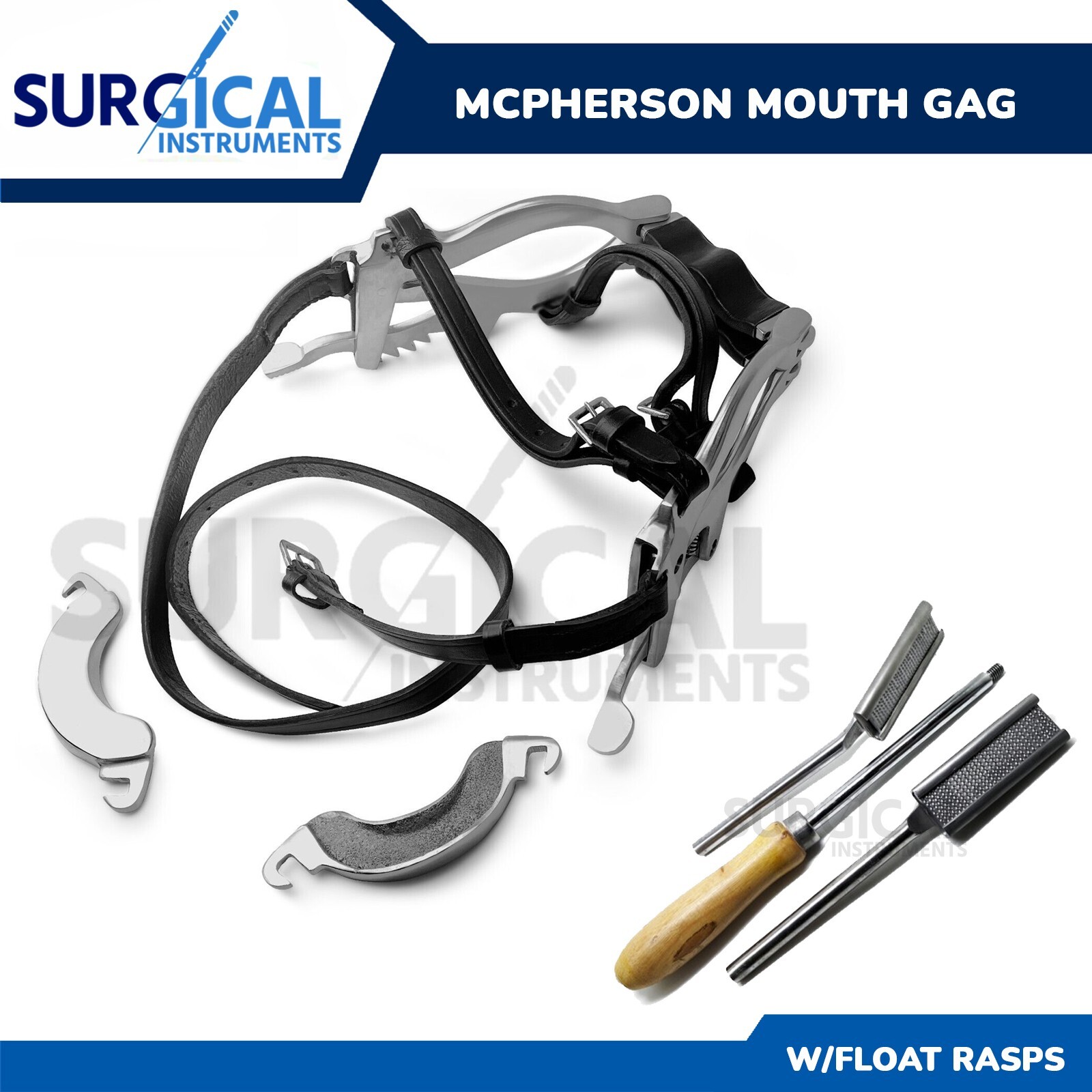 Equine Dental McPherson Speculum Horse Mouth Gag with Float Rasp German Grade