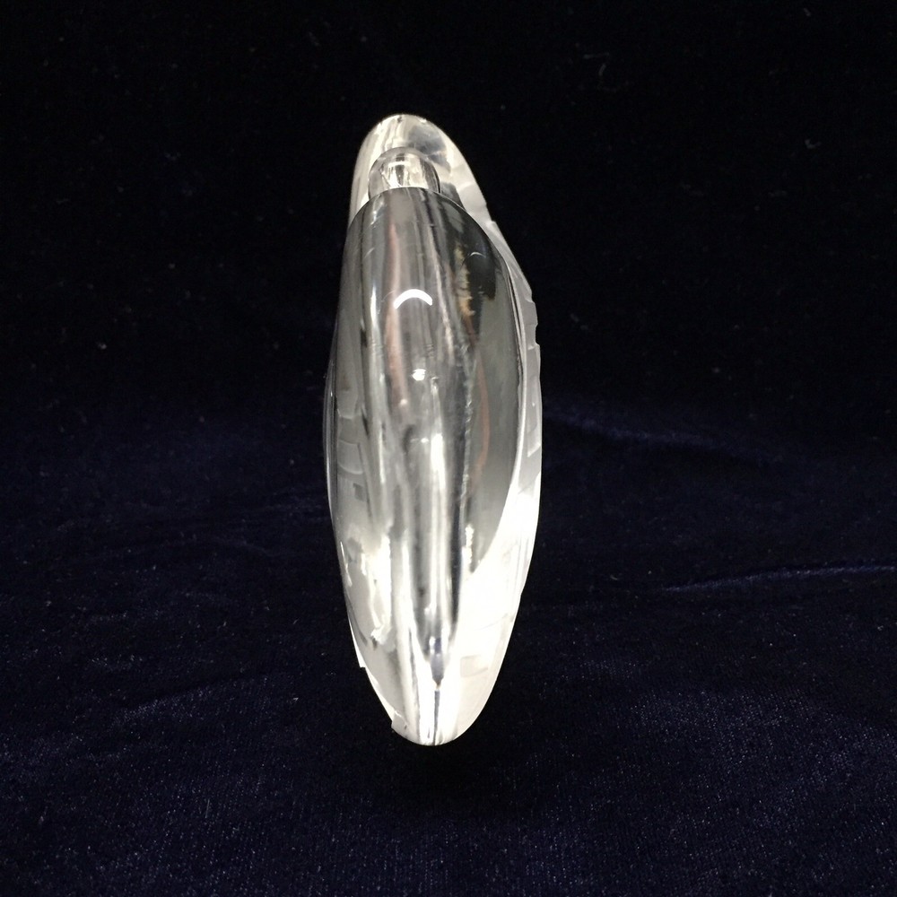 VTG Etched Glass Signed Apple Shape Perfume Bottle