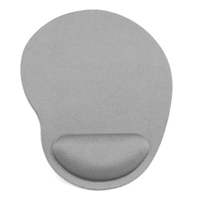 PC Mouse pad Ergonomic Comfortable Mat With Wrist Rest Support Gray Non Slip