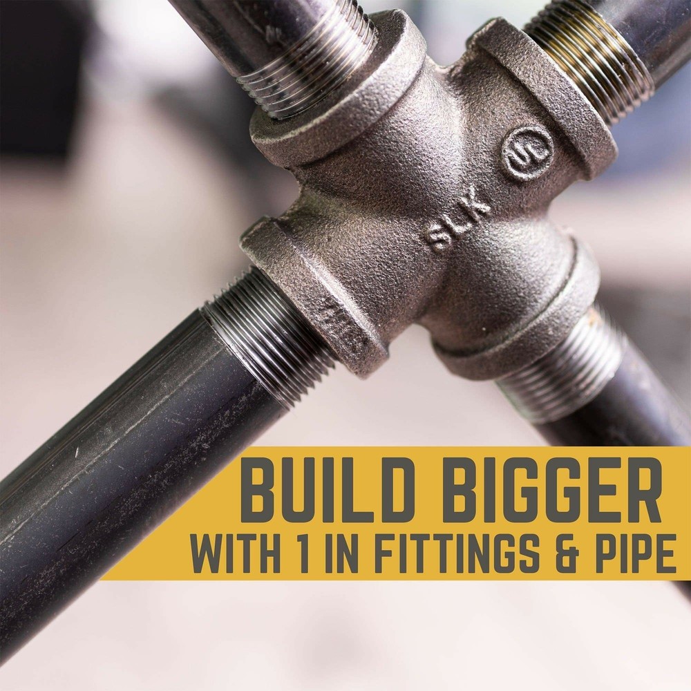 1 in. X 24 in. Black Pipe 4 Pack