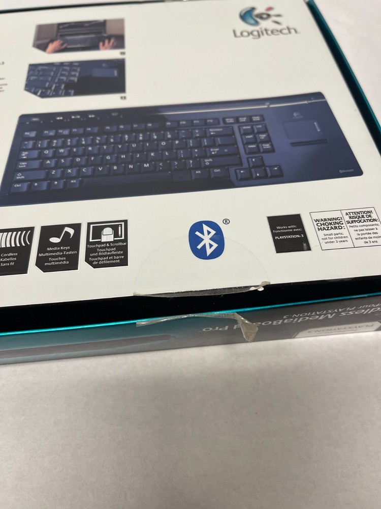 Logitech MediaBoard Pro Bluetooth Keyboard for PS3 HTPC Wireless Keyboard