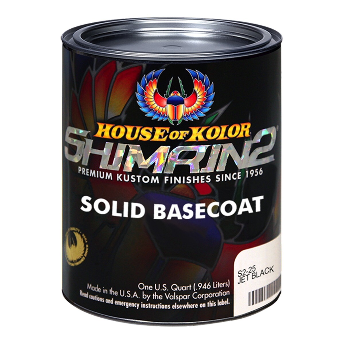 House of Kolor S225 Jet Black Shimrin2 Solid Basecoat (Quart)
