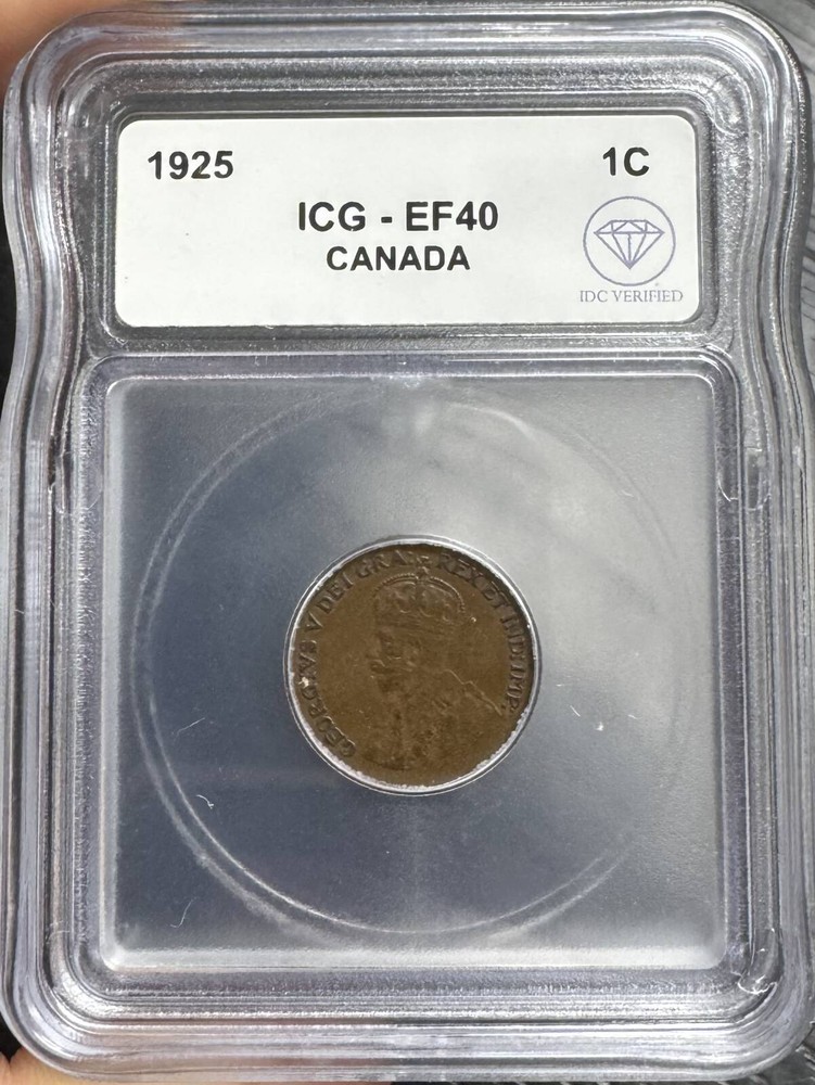 1925 CENT ICG XF-40 IDC Verified