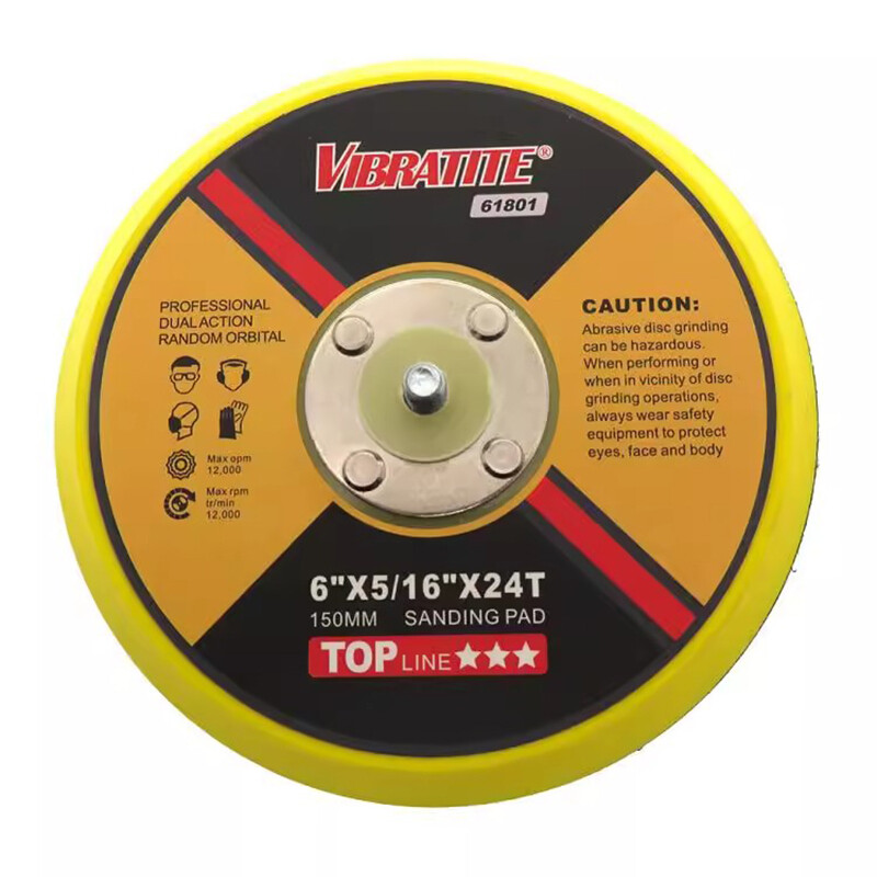 2/3/4/5/6 " Hook Loop Backing Pad With M6 M8 Thread For Sanding Discs Air Sander