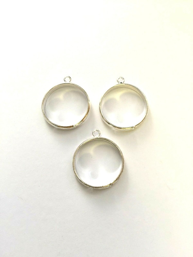 8 Pcs Silver Plated  Adjustable Ring  With one Loop Ring Making