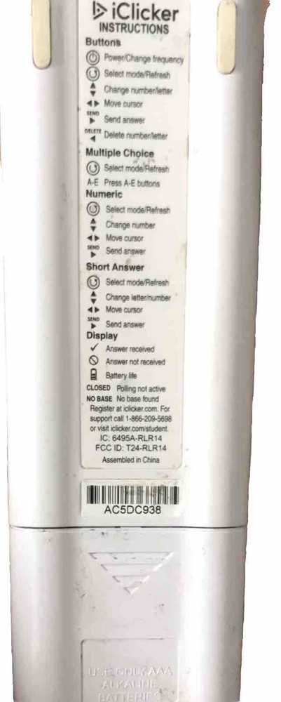 iClicker 2 Student Classroom Response System Remote Control Tested