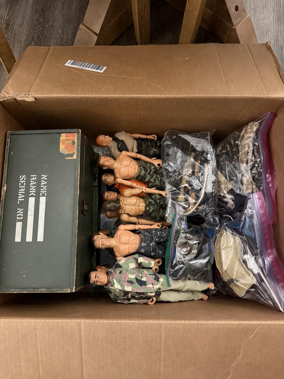 Military Action Figures Mixed Lot with Camouflage Clothing & Accessories