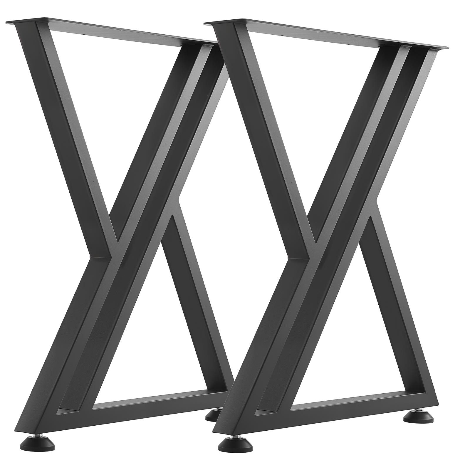 VEVOR Steel Table Legs 29.1 x 24 in 2204 lbs Heavy Duty for Desk Set of 2 Black