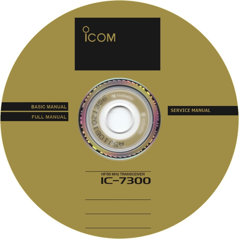 Icom IC-7300 Basic Manual & Service Manual & Full Manual on CD