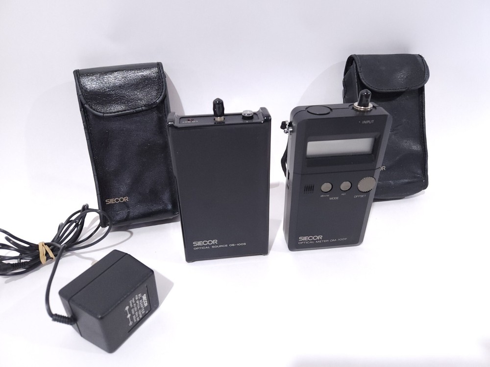 Siecor Optical Meter OM-100F And Optical Source OS-100 with Soft Cases