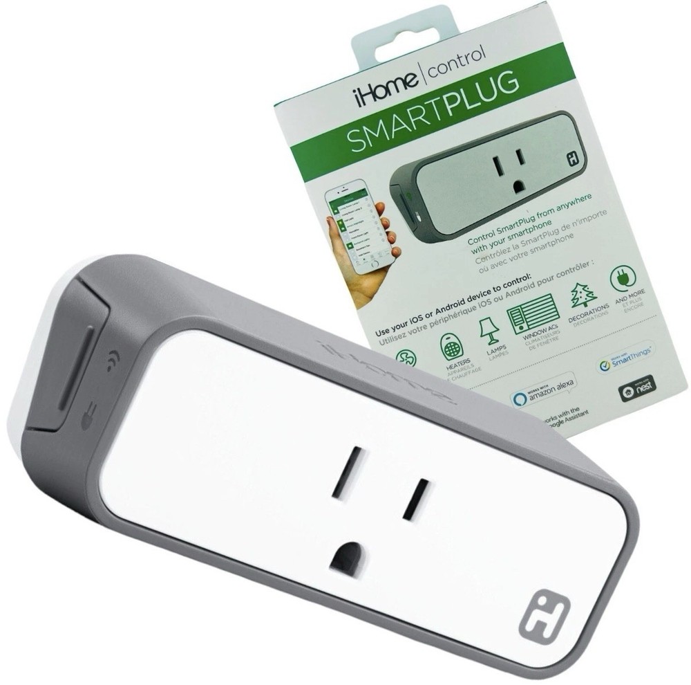 iHome WiFi Smart Plug, White, iSP6XW