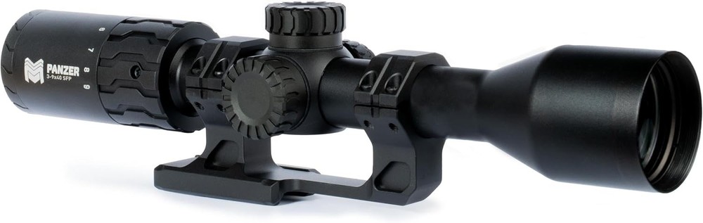 Monstrum Panzer 3-9x40 Rifle Scope with Offset Scope Mount