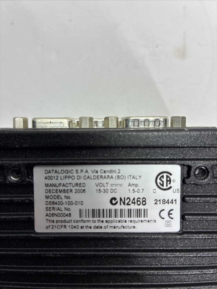 DATALOGIC DS6400-100-010 LASER BARCODE READER