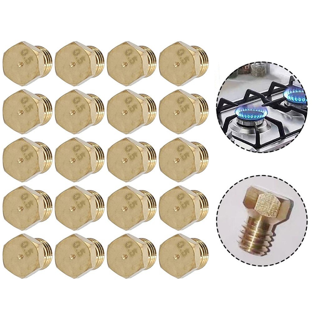 20 Piece Nozzle Set for LPG Burners Suitable for Various Cooking Needs