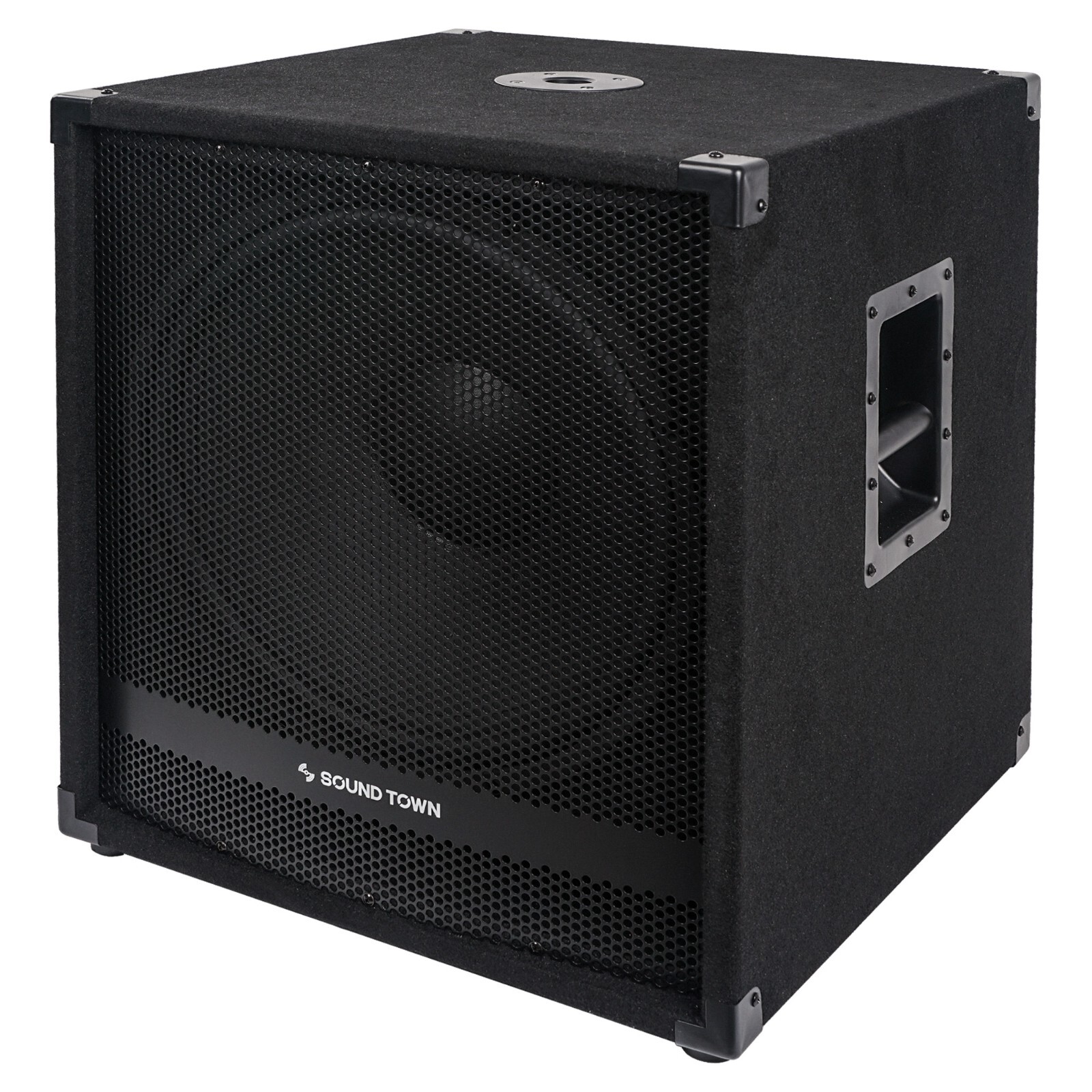 Sound Town 18" Powered Subwoofer with High-Pass Filter 2400W Peak (METIS-18PWG)