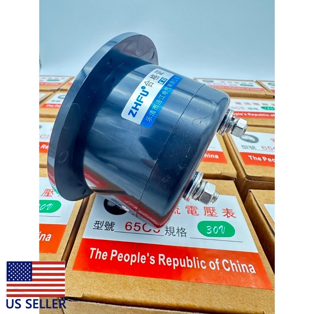 1PC DC 0 ~ 30V Round Analog Volt Pointer Needle Panel Meter Voltmeter