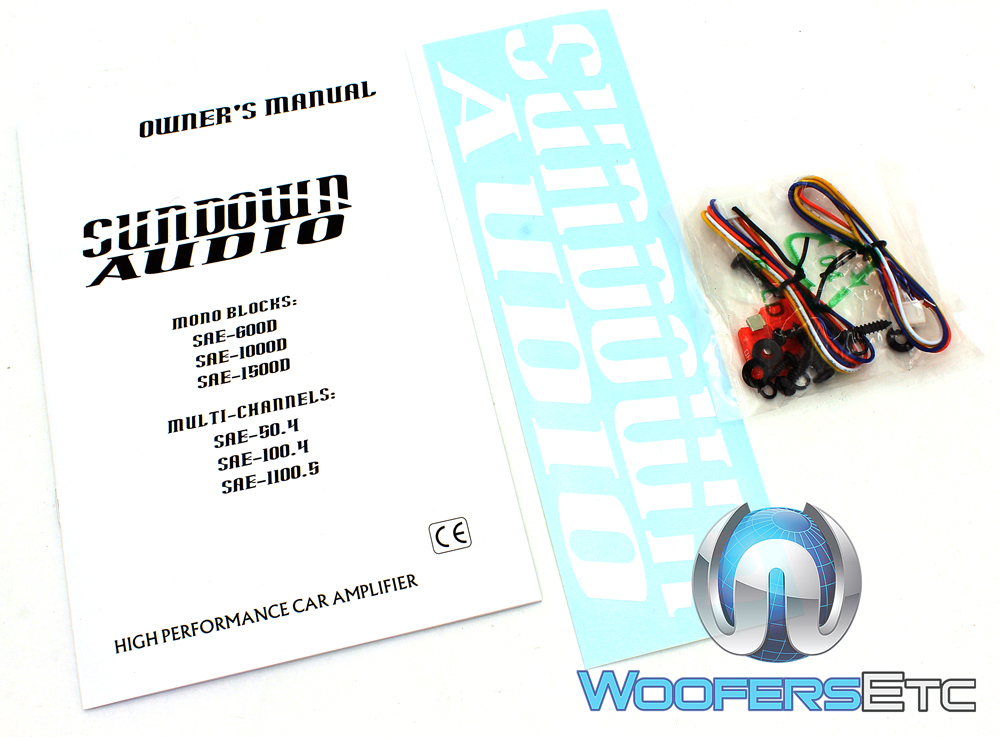 SUNDOWN AUDIO SAE-100.4 4-CHANNEL 600W RMS COMPONENT SPEAKERS TWEETERS AMPLIFIER