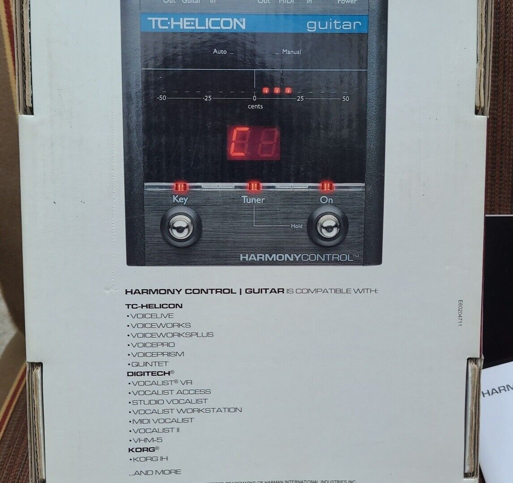 TC Helicon Harmony Control Guitar Controller Vocal Effect Pedal + Power Supply