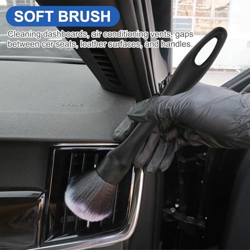 Vidspl Car Interior Duster Detailing Brush Set, Microfiber Towels, Dash Vent