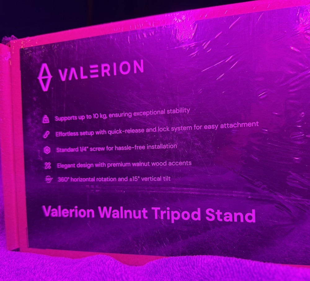 NEW Valerion Walnut Tripod Stand for Projectors
