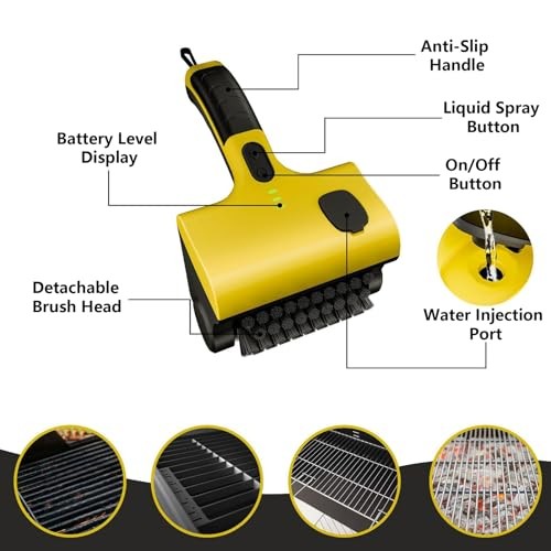 Griddle Grill Flat Top Cleaner: Cordless & Rechargeable Griddle Cleaning Robot