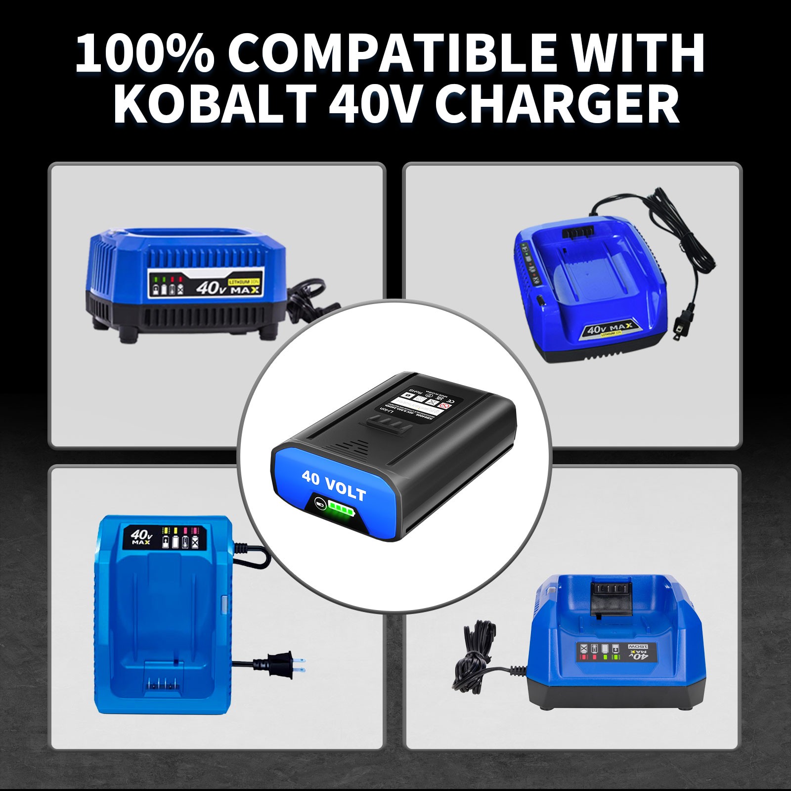 2 PACK For Kobalt 40v MAX 6.0 Ah Extended Run Li-Ion Battery KB440-03 KB540-06