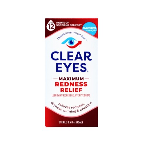 6 Pack Clear Eyes Maximum Strength Redness Relief Eye Drops 0.5oz Each