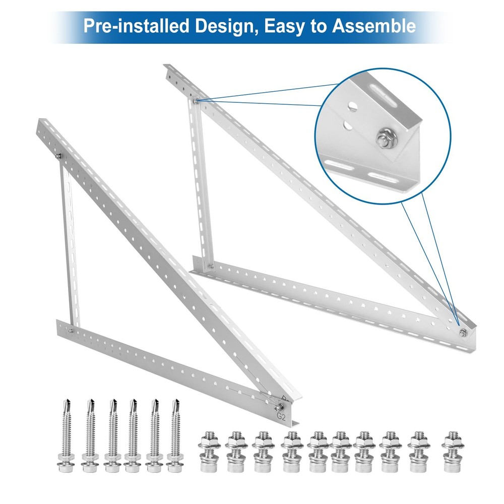 45in Adjustable Solar Panel Mount Brackets for 100-400 Watt Solar Panel,with ...