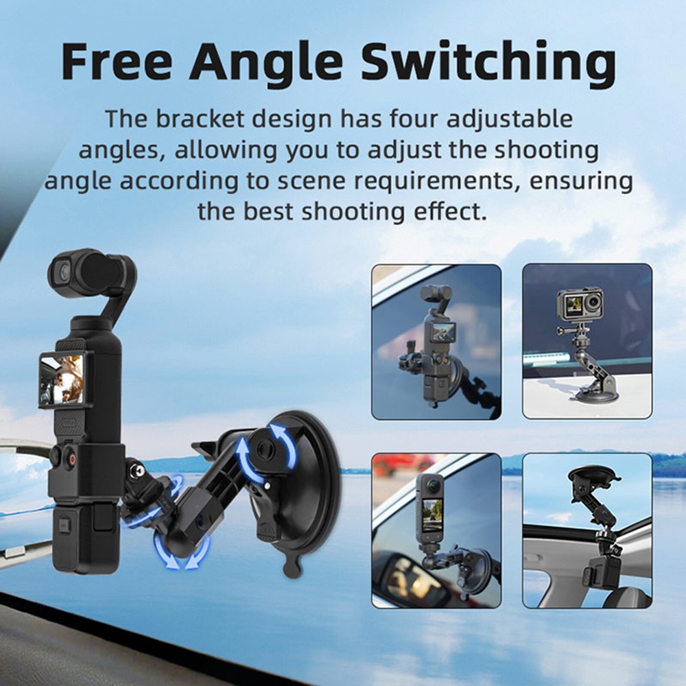 For DJI OSMO POCKET 3 Car Suction Cup Bracket Camera Adapter Bezel Accessory