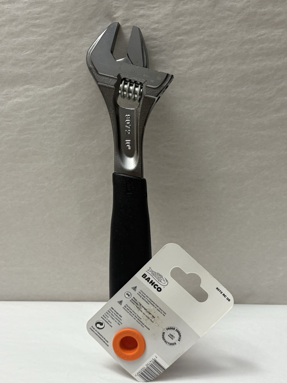 New BAHCO 9072. US 10” Adjustable Wrench With Scale Black (SH7)