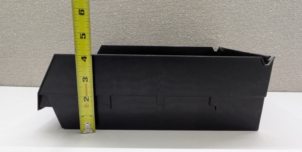 ☑️ 6 Pack Black Storage Box Bin Stackable Display Open Storage Accessories Used