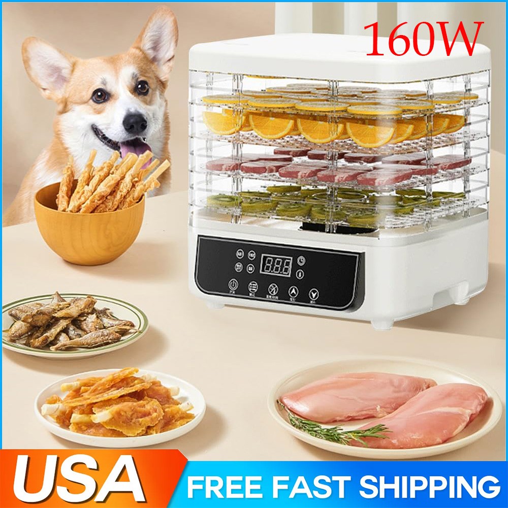 5-Trays Food Dehydrator Machine for Jerky/Fruit/Vegetable Adjustable Temperature