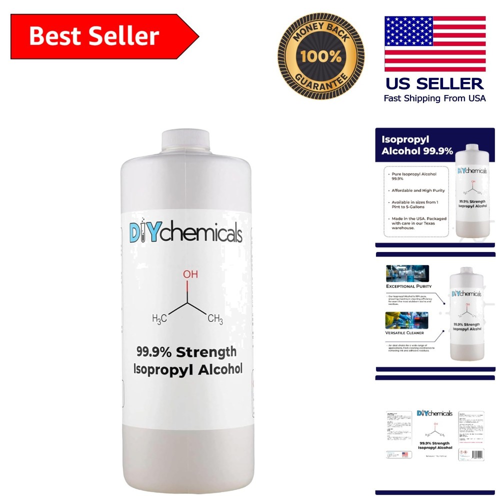 99.9% Isopropyl Alcohol Cleaning Solution - Safe for Electronics, 1 Pint