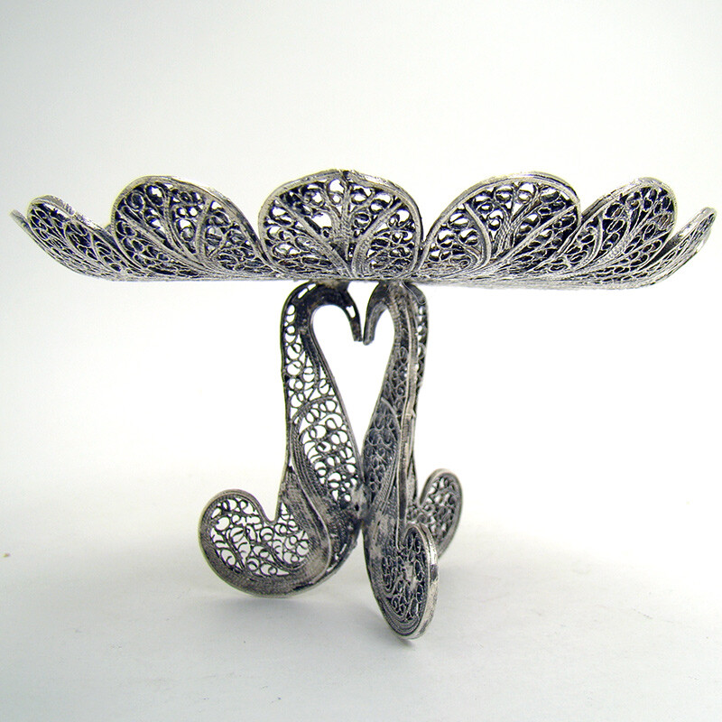 Unusual Filigreed Silver Holder