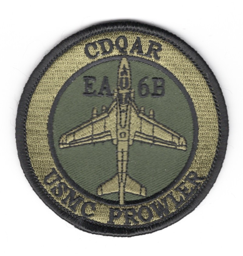 USMC Marine patch:  EA6B Prowler CDQAR - OD, 3"