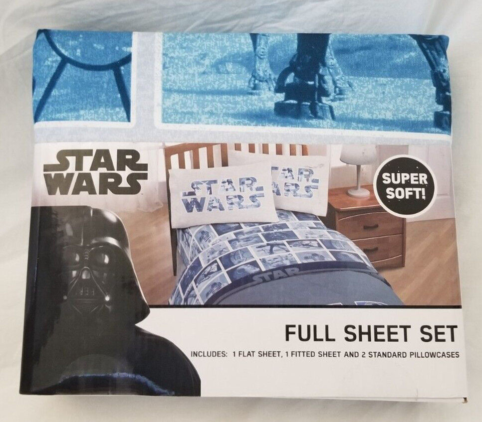 5 pc Disney Star Wars Full Microfiber Comforter & Sheet Set NIP