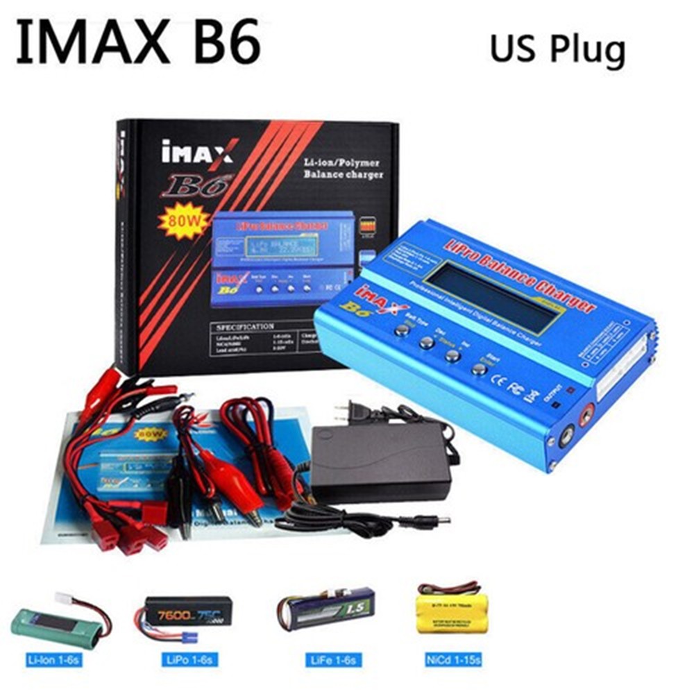 B6 LiPo Smart Battery Balance Charger Discharger iMAX 80W For RC NiMH LiFe NiCd